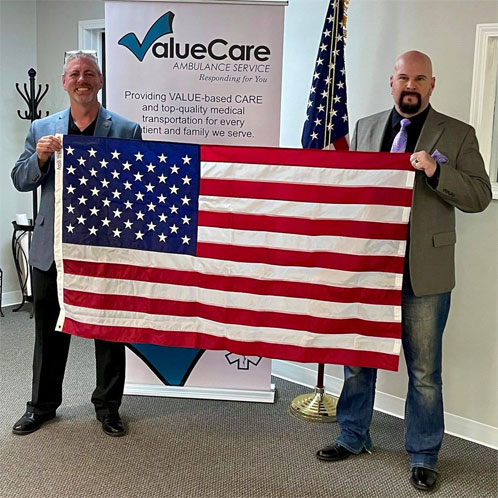 In partnership with the WHIZ Media Group military salute, to present Veteran Lance Hardwick with a locally made America Flag in honor of his service to our great country.